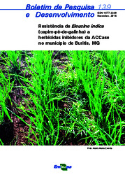 Thumbnail de Resistência de Eleusine indica (capim-pé-galinha) a herbicidas inibidores da ACCase no município de Buritis, MG.