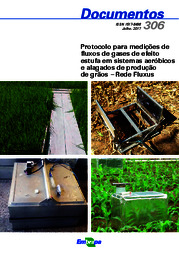 Thumbnail de Protocolo para medições de fluxos de gases de efeito estufa em sistemas aeróbicos e alagados de produção de grãos - Rede Fluxus.