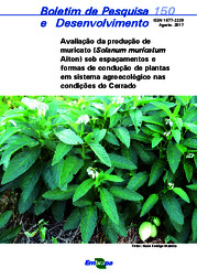 Thumbnail de Avaliação da produção de muricato (Solanum muricatum Aiton) sob espaçamentos e formas de condução de plantas em sistema agroecológico nas condições do Cerrado.