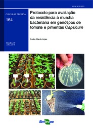 Thumbnail de Protocolo para avaliação da resistência à murcha bacteriana em genótipos de tomate e pimentas Capsicum.