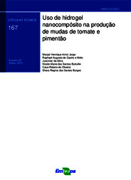 Thumbnail de Uso de hidrogel nanocompósito na produção de mudas de tomate e pimentão.