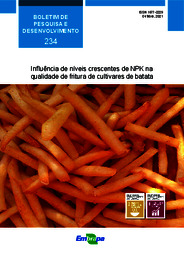 Thumbnail de Influência de níveis crescentes de NPK na qualidade de fritura de cultivares de batata.