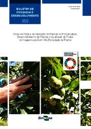 Thumbnail de Efeito da poda e do desbaste de plantas na produtividade, desenvolvimento de plantas e qualidade de frutos de nogueira-pecã em alta densidade de plantio.