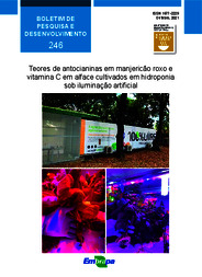 Thumbnail de Teores de antocianinas em manjericão roxo e vitamina C em alface cultivados em hidroponia sob iluminação artificial.