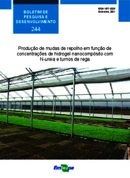 Thumbnail de Produção de mudas de repolho em função de concentrações de hidrogel nanocompósito com N-ureia e turnos de rega.