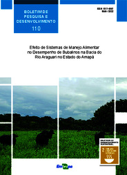 Thumbnail de Efeito de sistemas de manejo alimentar no desempenho de bubalinos na bacia do Rio Araguari no estado do Amapá.