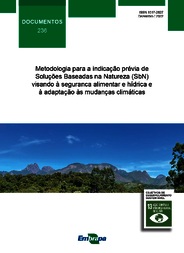 Thumbnail de Metodologia para a indicação prévia de Soluções Baseadas na Natureza (SbN) visando à segurança alimentar e hídrica e à adaptação às mudanças climáticas.