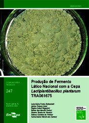 Thumbnail de Produção de fermento lático nacional usando a cepa Lactiplantibacillus plantarum TRA061675.