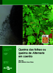 Thumbnail de Queima das folhas ou queima de Alternaria em coentro.