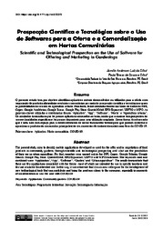 Thumbnail de Prospecção científica e tecnológica sobre o uso de softwares para a oferta e a comercialização em hortas comunitárias.