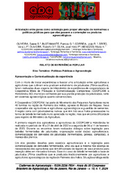 Thumbnail de Articulação entre pares como estratégia para propor alteração de normativas e políticas públicas para que elas passem a contemplar os produtos agroecológicos.