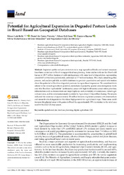 Thumbnail de Potential for agricultural expansion in degraded pasture lands in Brazil based on geospatial databases.