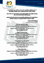 Thumbnail de Contribuições do estado da arte sobre as políticas públicas para a agricultura familiar após a agenda 2030 das Nações Unidas.