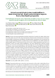 Thumbnail de Animal sporotrichosis in two municipalities in Mato Grosso do Sul - Brazil: epidemiological aspects from a One Health perspective.