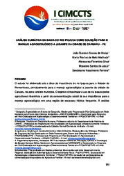 Thumbnail de Análise climática da Bacia do rio Pojuca como solução para o manejo agroecológico a jusante da cidade de Caruaru, PE.