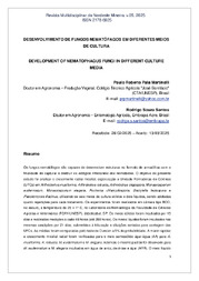 Thumbnail de Desenvolvimento de fungos nematófagos em diferentes meios de cultura.