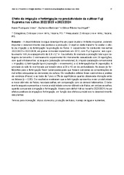 Thumbnail de Efeito da irrigação e fertirrigação na produtividade da cultivar Fuji Suprema nas safras 2022/2023 e 2023/2024.