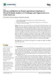Thumbnail de Drivers and barriers to digital agriculture adoption: a mixed-methods analysis of challenges and opportunities in Latin American.