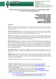 Thumbnail de Characterization and efficiency of beef cattle production systems in Mato Grosso do Sul.