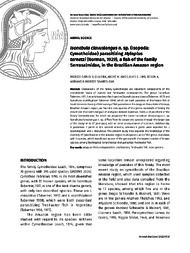 Thumbnail de Isonebula clavuslongus n. sp. (Isopoda: Cymothoidae) parasitizing Myloplus ternetzi (Norman, 1929), a fish of the family Serrasalmidae, in the Brazilian Amazon region.