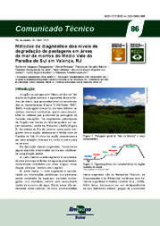 Thumbnail de Métodos de diagnóstico dos níveis de degradação de pastagens em áreas de mar de morros do Médio Vale do Paraíba do Sul em Valença, RJ.