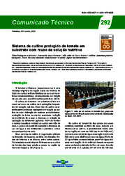 Thumbnail de Sistema de cultivo protegido do tomate em substrato com reuso da solução nutritiva.