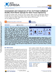 Thumbnail de Development and Comparison of Two 3D-Printed Scaffolds of Biosilica from Marine Sponges for Bone Tissue Engineering.
