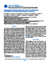 Thumbnail de Adjuvant-driven antibody response to use cows as biofactories of anti-SARS-CoV-2 neutralizing antibodies in colostrum.