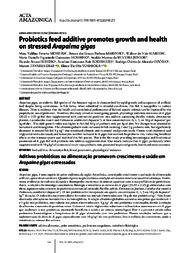 Thumbnail de Probiotics feed additive promotes growth and health on stressed Arapaima gigas.
