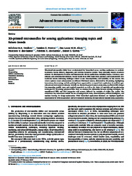 Thumbnail de 3D-printed microneedles for sensing applications: Emerging topics and future trends.