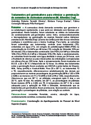 Thumbnail de Tratamentos pré-germinativos para otimizar a germinação de sementes de Astronium urundeuva (M. Allemão) Engl.