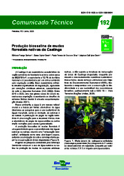 Thumbnail de Produção biossalina de mudas florestais nativas da Caatinga.