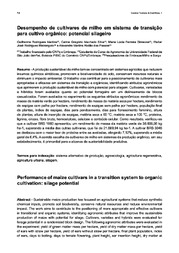 Thumbnail de Desempenho de cultivares de milho em sistema de transição para cultivo orgânico: potencial silageiro.