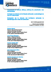 Thumbnail de Assessment of fertilizer efficacy utilizing the substitution rate methodology.