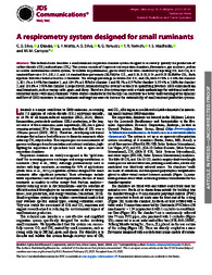 Thumbnail de A respirometry system designed for small ruminants.