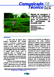 Thumbnail de Manejo de pastagens e utilização de fertilizantes e de corretivos por um grupo de pecuaristas e de profissionais da extensão rural.