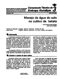 Thumbnail de Manejo da água do solo no cultivo da batata.