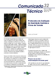 Thumbnail de Protocolos de avaliação da qualidade química e física de tomate.