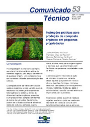 Thumbnail de Instruções práticas para produção de composto orgânico em pequenas propriedades.