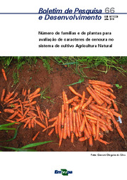 Thumbnail de Número de famílias e de plantas para avaliação de caracteres de cenoura no sistema de cultivo Agricultura Natural.