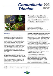 Thumbnail de Detecção e identificação molecular de Xanthomonas spp. causadoras da mancha bacteriana do tomateiro.