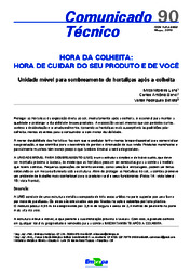 Thumbnail de Hora da colheita: hora de cuidar do seu produto e de você. Unidade móvel para sombreamento de hortaliças após a colheita.