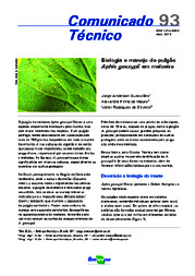 Thumbnail de Biologia e manejo do pulgão Aphis gossypii em meloeiro.